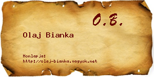 Olaj Bianka névjegykártya